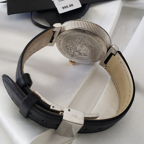 Versace Accessories Versace Daphnis Stainless Steel Gold Black